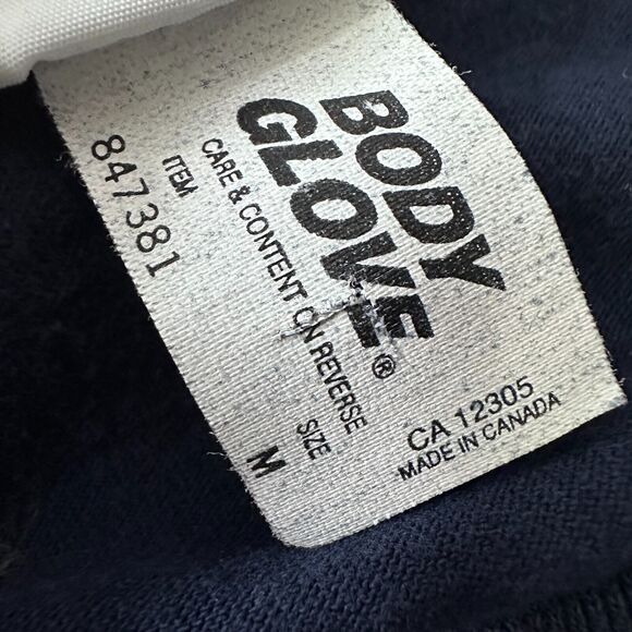 Vintage Body Glove T-Shirt Men’s Medium Navy Blue 100% Cotton Boxy Short Fit 90s - Picture 6 of 10